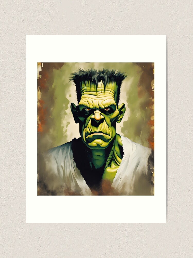 Original Watercolor Artwork Frankenstein's Monster Halloween factory Wall Painting