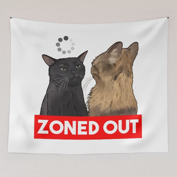 Item preview, Black Cat Zoning Out Zoned Out Cat Meme designed and sold by CarpeDiem96.