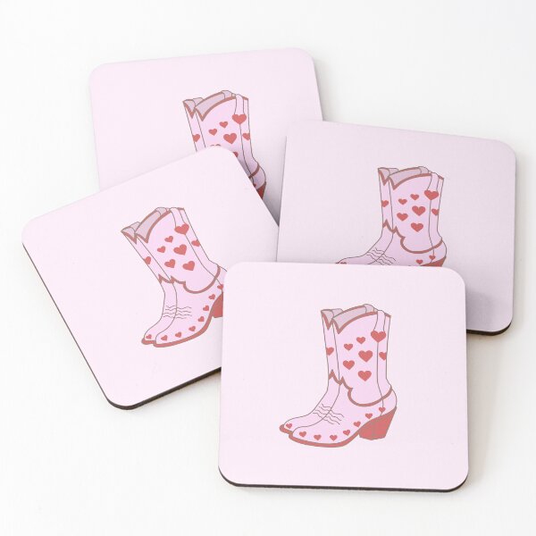 Item preview, Botas vaqueras con corazón rosa y rojo Lovecore designed and sold by giftsbyliv.