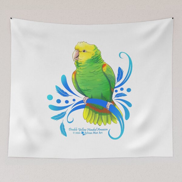 Item preview, Double Yellow Headed Amazon Parrot designed and sold by sylvanmist.