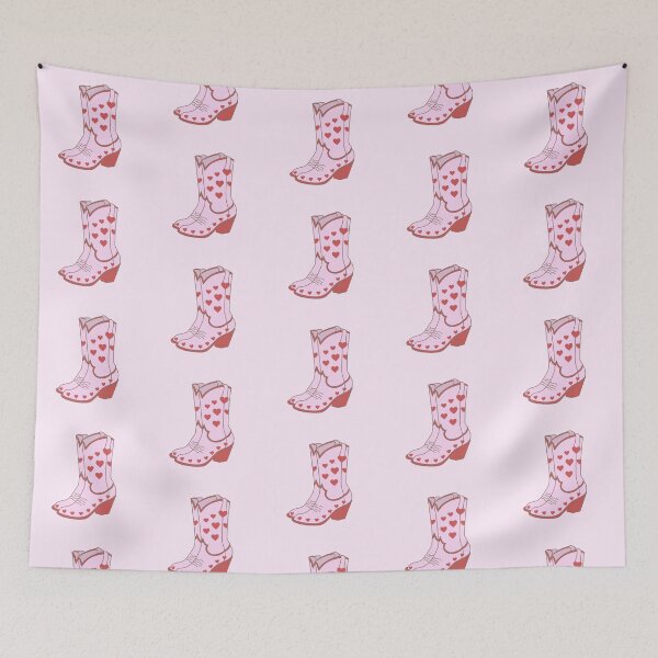Aperçu de l'œuvre Bottes de cowboy Lovecore coeur rose et rouge créée et vendue par giftsbyliv.