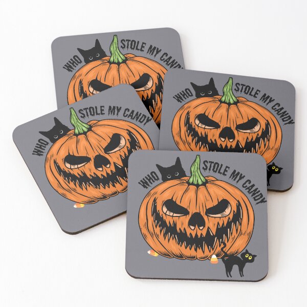 Item preview, Who Stole My Candy Pumpkin black cat designed and sold by netfires.