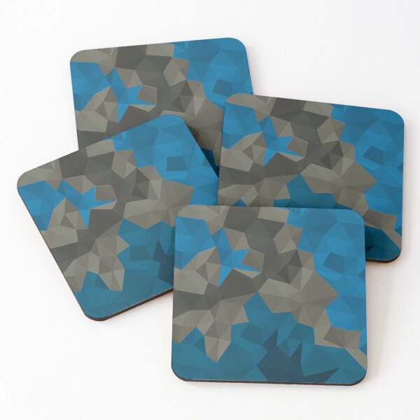 Item preview, Polygonal pattern. Gray and blue triangles. designed and sold by marinaklykva.