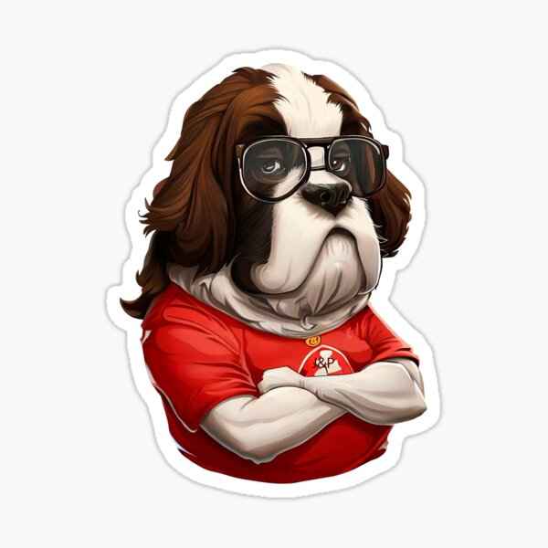 A funny Saint Bernard dog Sticker