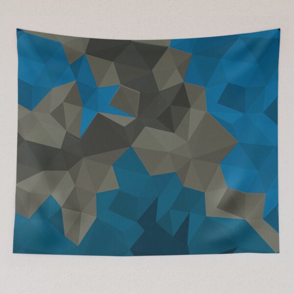 Item preview, Polygonal pattern. Gray and blue triangles. designed and sold by marinaklykva.