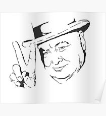 Churchill - V for Victory Poster