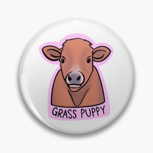 Item preview, Grass Puppy Brown Cow Print designed and sold by DizzyLizardArt.