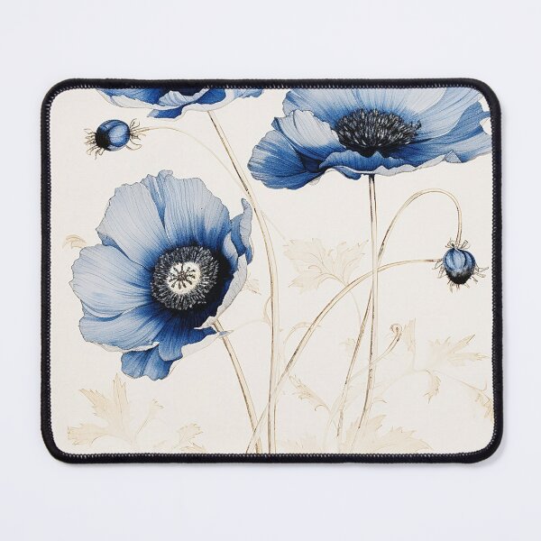Item preview, Blouvanda - Blue Poppies (4/4) designed and sold by sabantha.