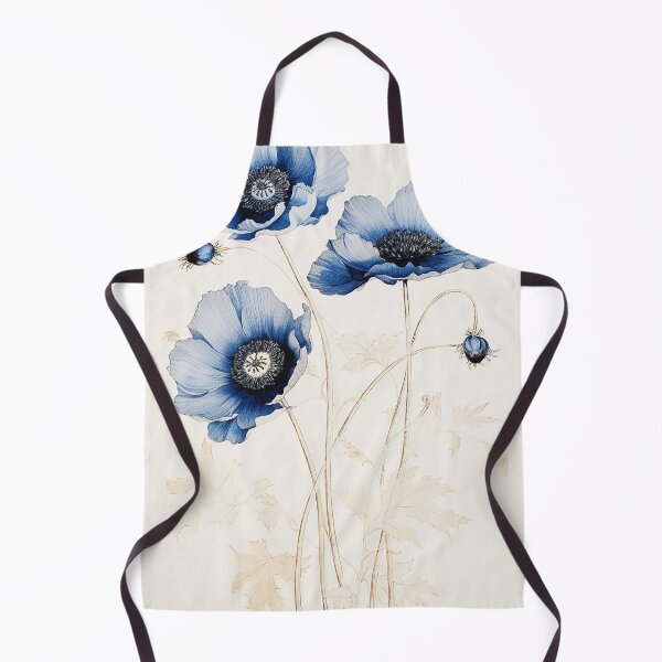 Item preview, Blouvanda - Blue Poppies (4/4) designed and sold by sabantha.