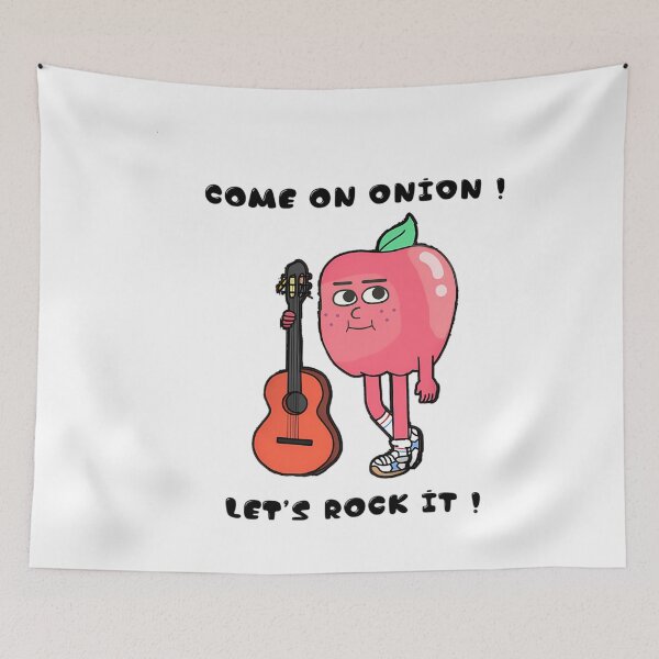 Item preview, Apple And Onion - Let's Rock It By A Guitar designed and sold by ClothesKailyn.