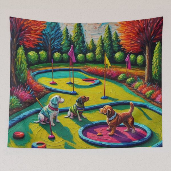 Item preview, Dogs Playing Mini Golf designed and sold by Tavo04rodriguez.