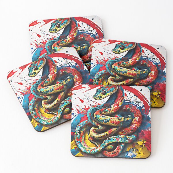 Item preview, Thai artwork's vibrant color splash of a snake slithering through a jungle captivated. designed and sold by Best-Art-32.