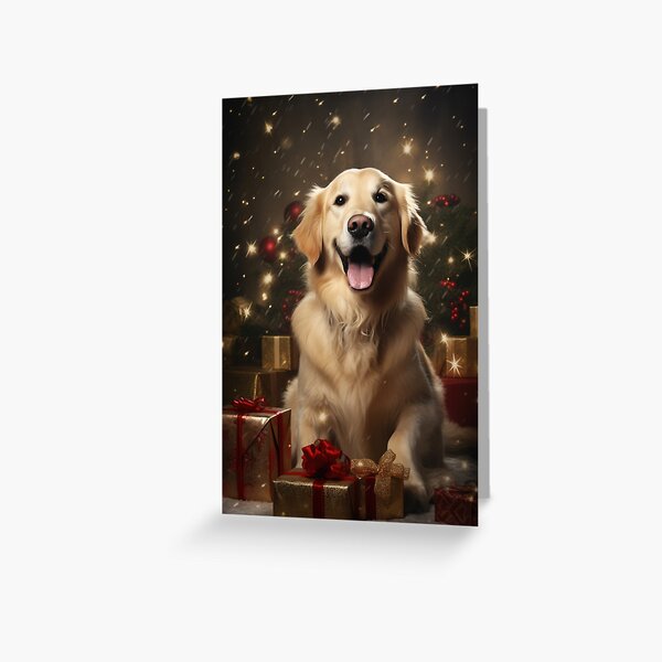 Cute Preppy Golden Retriever Christmas Jeep - Golden Retriever