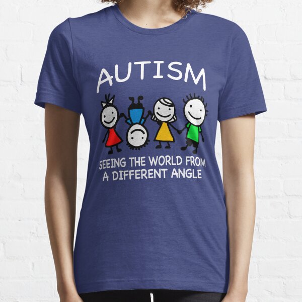 Autism seeing the world from a different angel, Autism T-shirt, Autism Mom, Strong Mom Autism Essential T-Shirt