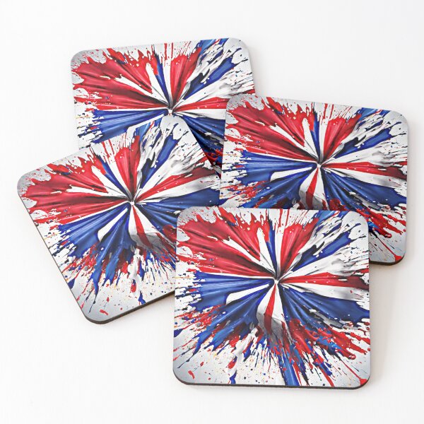 Item preview, The artwork featured a vibrant color splash, with bold reds, blurs and white reminiscent of the national flag. designed and sold by Best-Art-32.