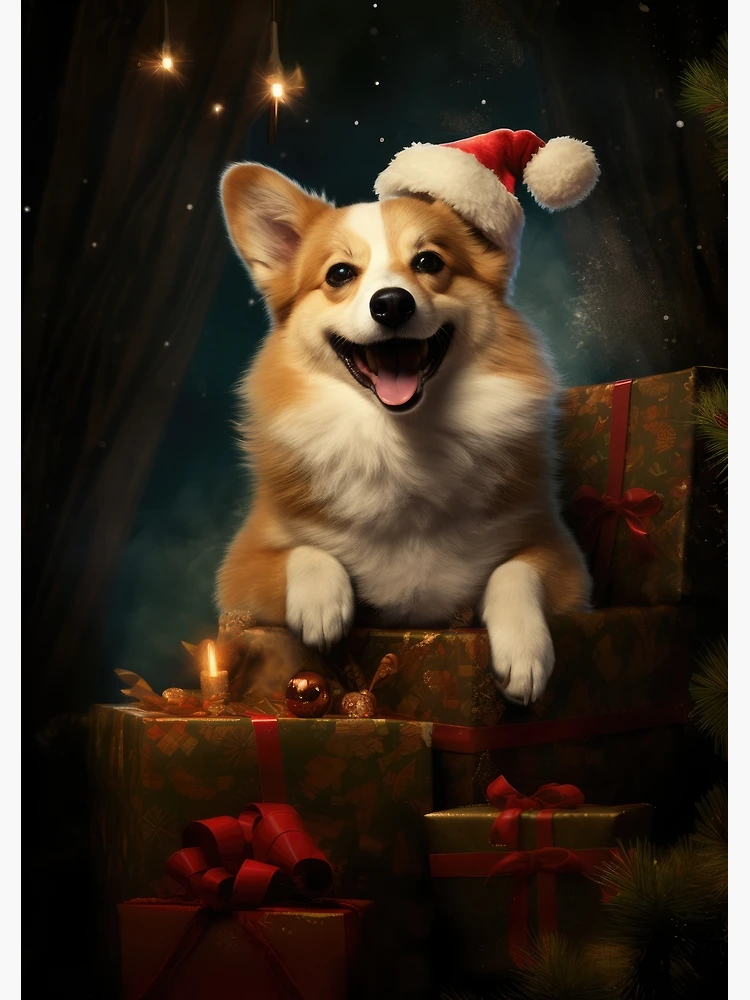 Santa shops corgi