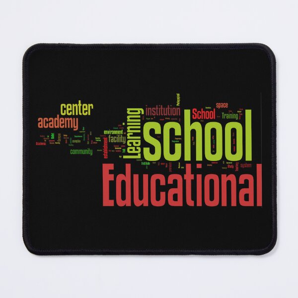 Item preview, School and Education red, white, yellow word cloud designed and sold by SplashTastic.