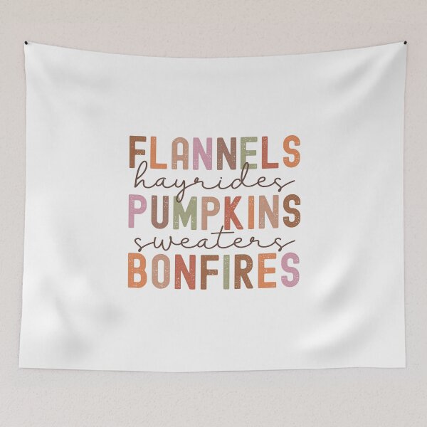 Item preview, Flannels Hayrides Bonfires Autumn Fall Design designed and sold by ArtMeetsPizza.