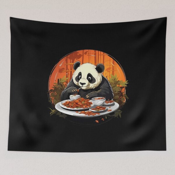 Item preview, Hungry Panda Feast: Bamboo Banquet Delight designed and sold by hamishby.