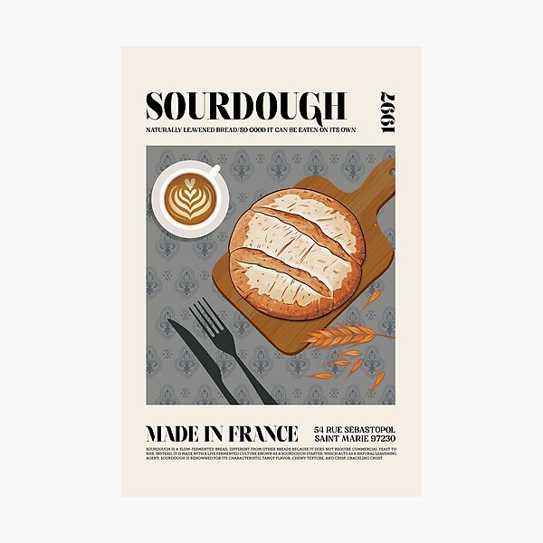 Item preview, Sourdough Wall Art designed and sold by SurfolioPrints.