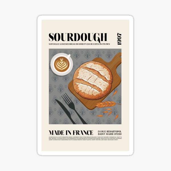 Item preview, Sourdough Wall Art designed and sold by SurfolioPrints.