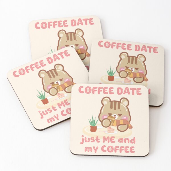 Item preview, Cute Kawaii Coffee Date Chipmunk designed and sold by cutecozynook.