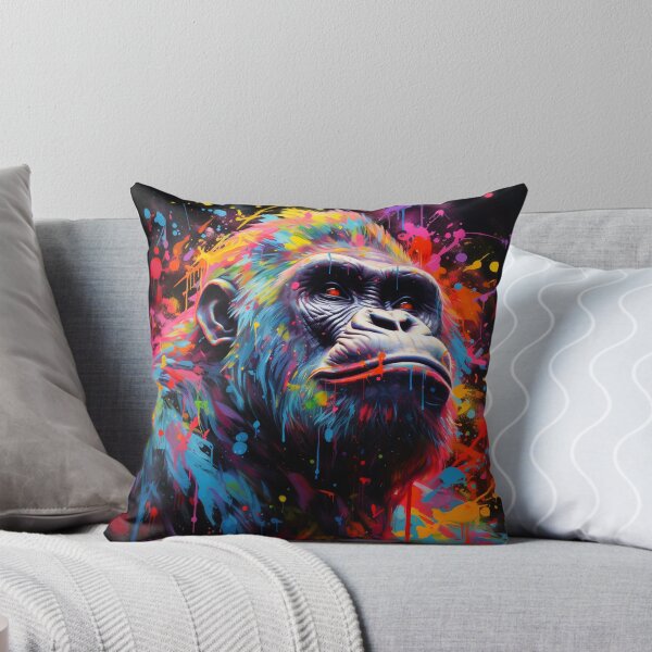 Item preview, Crazy colors, Gorilla, AI designed and sold by silent-violin.