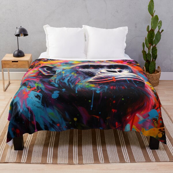 Item preview, Crazy colors, Gorilla, AI designed and sold by silent-violin.