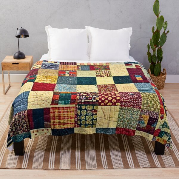 Item preview, Retro colourful Quilt Patchwork designed and sold by RachelRebel.