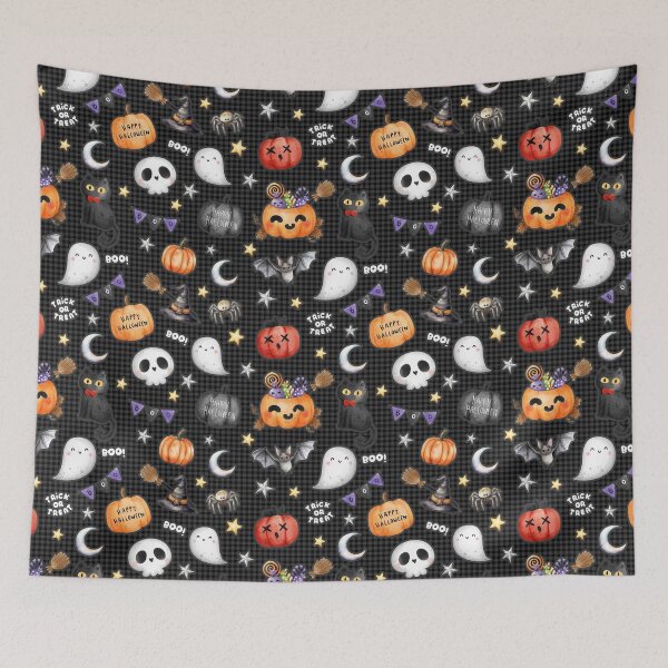 Item preview, Cute Spooky Halloween Pattern designed and sold by SeGoArtDesign.