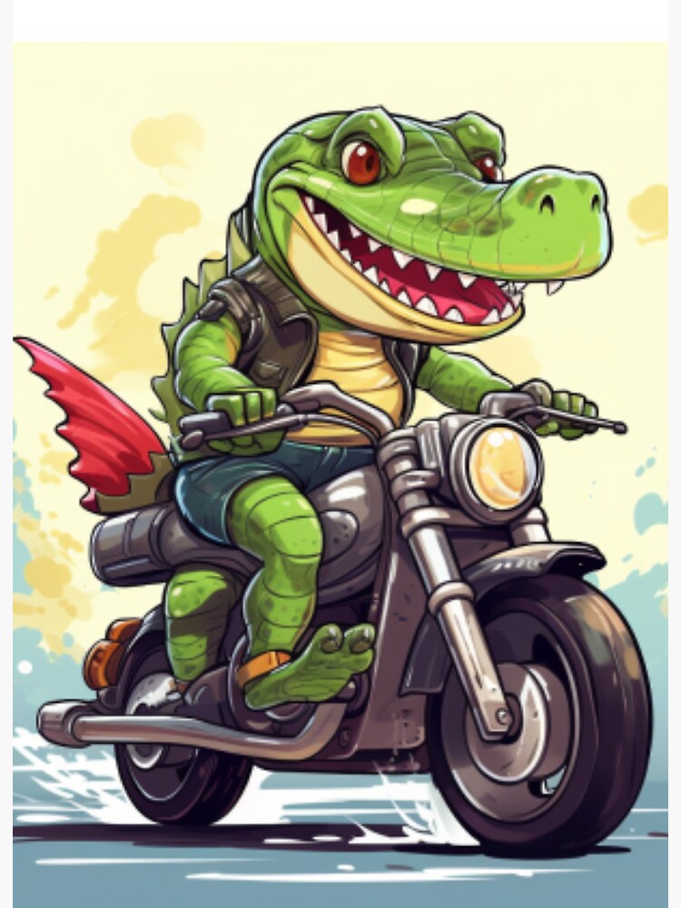 Croc Chopper - wildlife motorcycle Poster