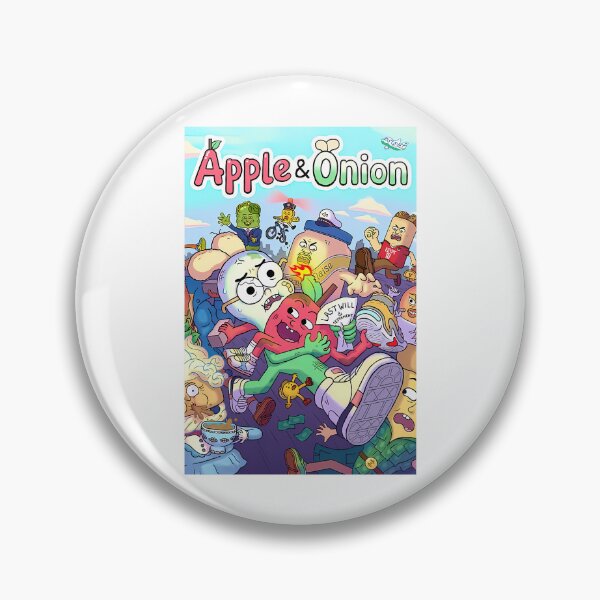 Item preview, apple and onion cartoon art designed and sold by ClothesKailyn.