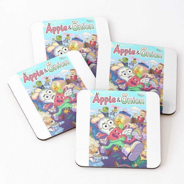 Item preview, apple and onion cartoon art designed and sold by ClothesKailyn.