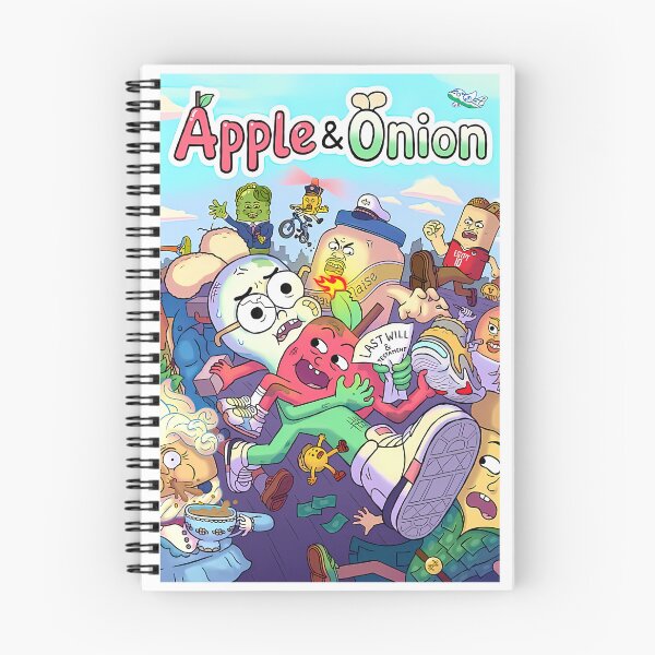 Item preview, apple and onion cartoon art designed and sold by ClothesKailyn.