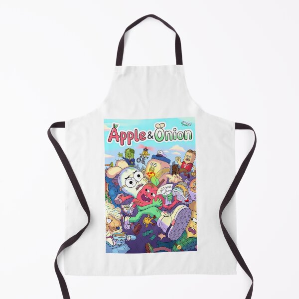 Item preview, apple and onion cartoon art designed and sold by ClothesKailyn.