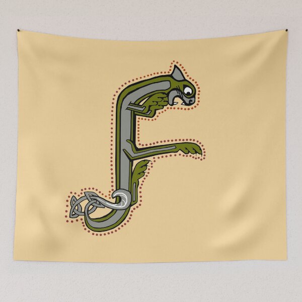 Item preview, Celtic Cat Letter F designed and sold by Donnahuntriss.