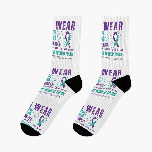 Item preview, I Wear Teal And Purple For Someone Who Meant The World To Me, Suicide Prevention Awareness designed and sold by Njoro12.