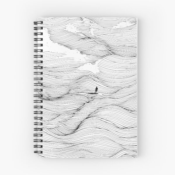 Item preview, Surf Waves Line Art designed and sold by SurfolioPrints.