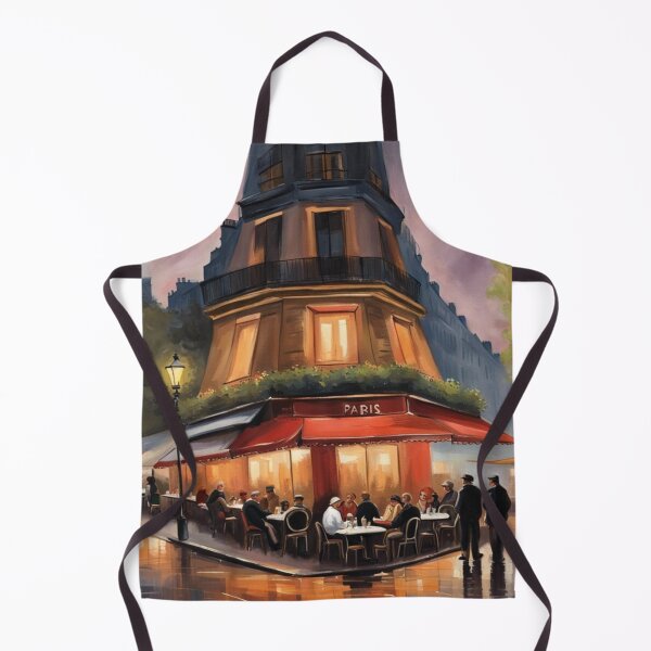 Item preview, Paris painting of Paris street café and Eiffel Tower in background designed and sold by JackFreestone.