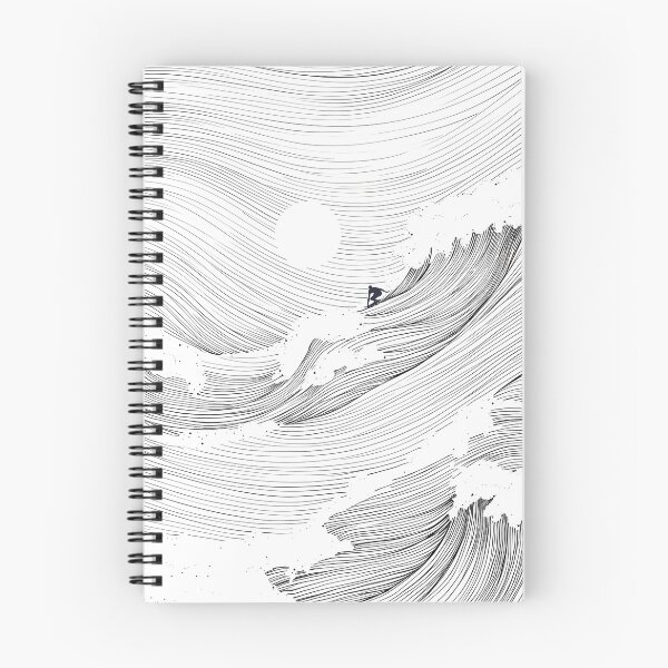 Item preview, Ocean Waves Line Art designed and sold by SurfolioPrints.