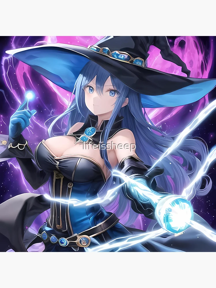Anime Waifu Witch of Time Sticker for Sale by lifeissheep