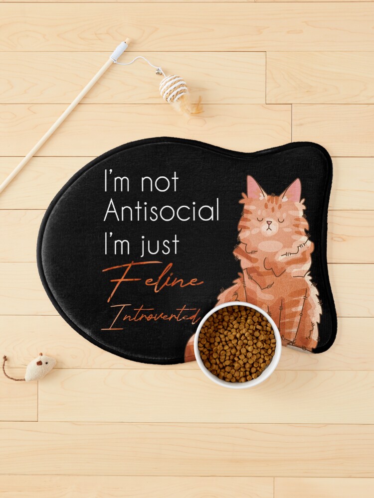 Thumbnail 1 of 5, Pet Mat, I’m not antisocial - Red Maine Coon - Cat Lovers designed and sold by FelineEmporium.