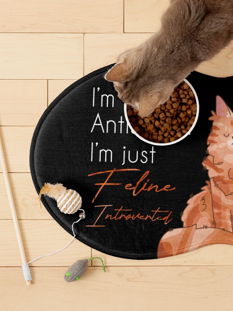 Thumbnail 3 of 5, Pet Mat, I’m not antisocial - Red Maine Coon - Cat Lovers designed and sold by FelineEmporium.