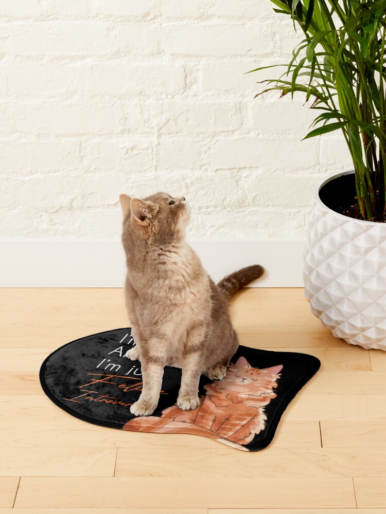 Thumbnail 2 of 5, Pet Mat, I’m not antisocial - Red Maine Coon - Cat Lovers designed and sold by FelineEmporium.