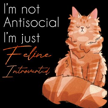 Artwork thumbnail, I’m not antisocial - Red Maine Coon - Cat Lovers by FelineEmporium