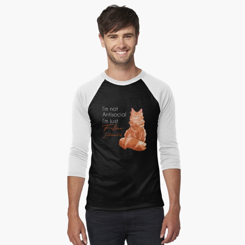 Item preview, Baseball ¾ Sleeve T-Shirt designed and sold by FelineEmporium.