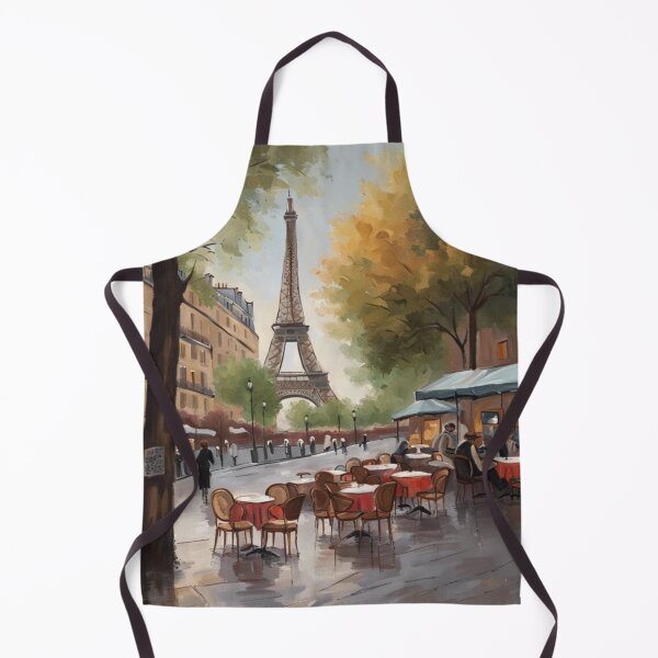 Item preview, Paris painting of street café and Eiffel Tower in background designed and sold by JackFreestone.