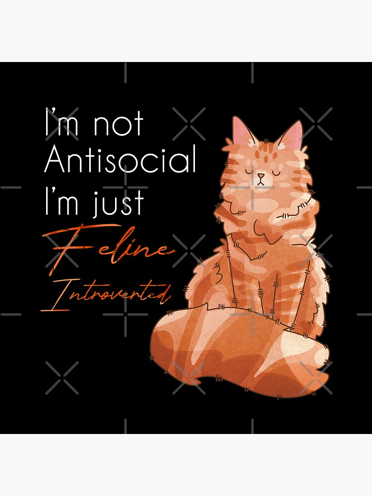 Thumbnail 5 of 5, Coasters (Set of 4), I’m not antisocial - Red Maine Coon - Cat Lovers designed and sold by FelineEmporium.