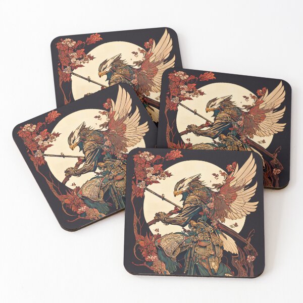Item preview, Eagle Warrior Samurai Vintage Art Nouveau designed and sold by entwithanaxe.