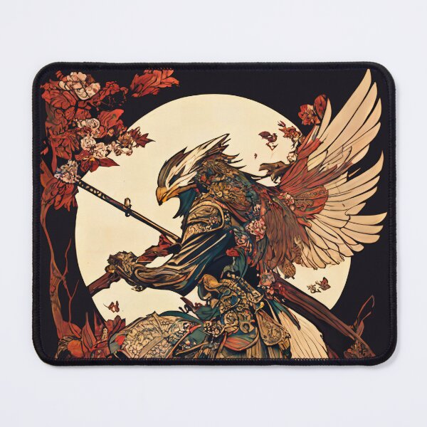 Item preview, Eagle Warrior Samurai Vintage Art Nouveau designed and sold by entwithanaxe.
